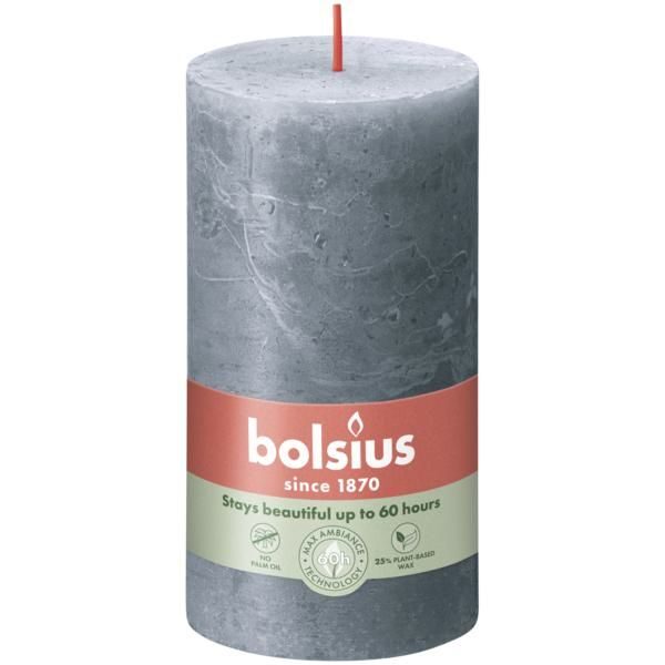 Bolsius Stompkaars Rustiek 130/68 Slate Blue (per stuk)