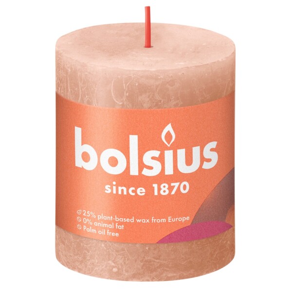 Bolsius Stompkaars Rustiek Shine 80/68 Creamy Caramel (per stuk)