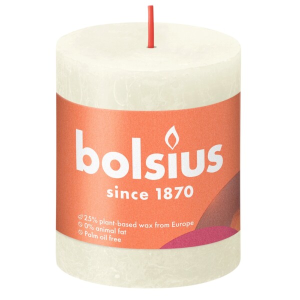 Bolsius Stompkaars Rustiek Shine 80/68 Soft Pearl (per stuk)
