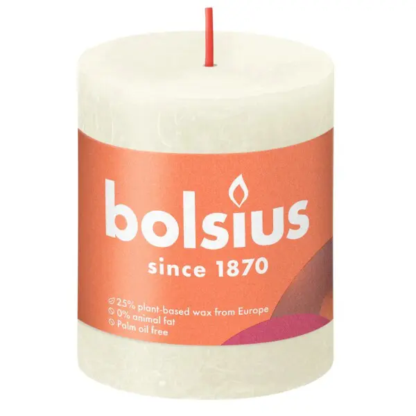 Bolsius Stompkaars Rustiek Shine 80/68 Soft Pearl (per stuk)