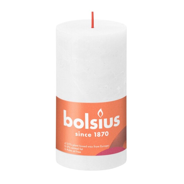 Bolsius Stompkaars Rustiek 130/68 Cloudy White (per stuk)