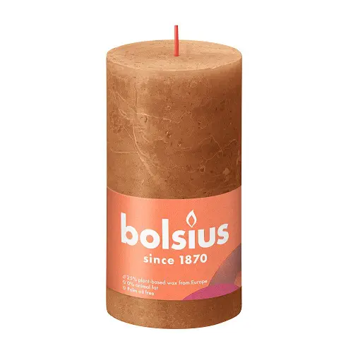 Bolsius Stompkaars Rustiek 130/68 Spice Brown (per stuk)