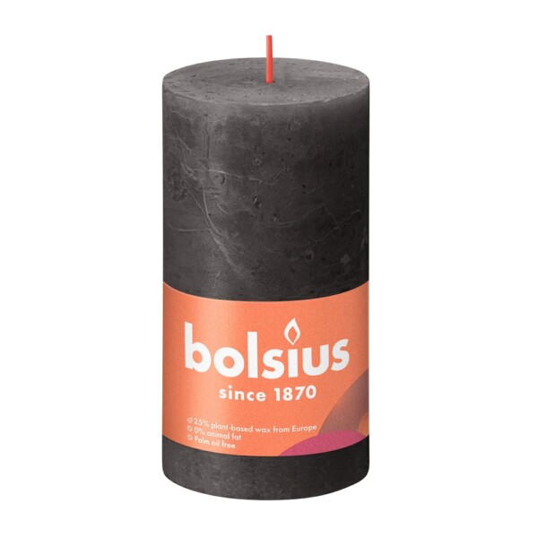 Bolsius Stompkaars Rustiek 130/68 Stormy Grey (per stuk)