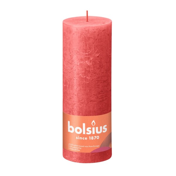 Bolsius Stompkaars Rustiek 190/68 Blossom Pink (per stuk)