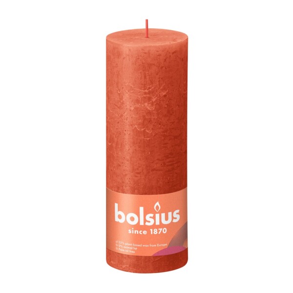 Bolsius Stompkaars Rustiek 190/68 Earthy Orange (per stuk)