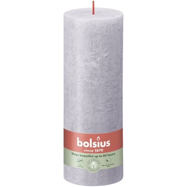 Bolsius Stompkaars Rustiek 190/68 Frosted Lavender (per stuk)