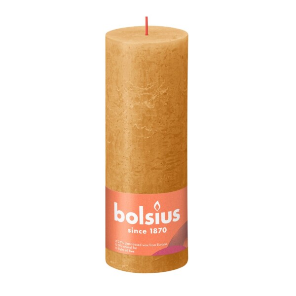 Bolsius Stompkaars Rustiek 190/68 Honeycomb Yellow (per stuk)