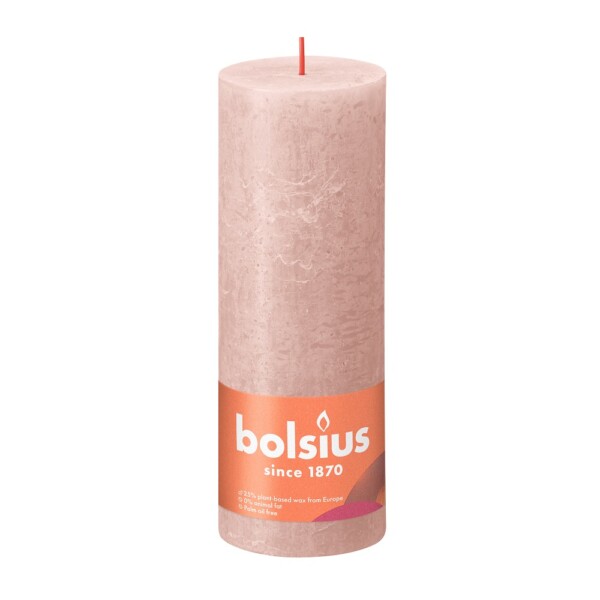 Bolsius Stompkaars Rustiek 190/68 Misty Pink (per stuk)