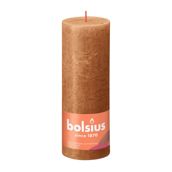 Bolsius Stompkaars Rustiek 190/68 Spice Brown (per stuk)