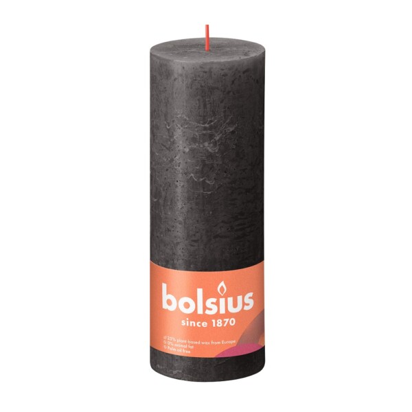 Bolsius Stompkaars Rustiek 190/68 Stormy Grey (per stuk)