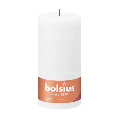 Bolsius Stompkaars Rustiek Shine 200/100 Cloudy White (per stuk)