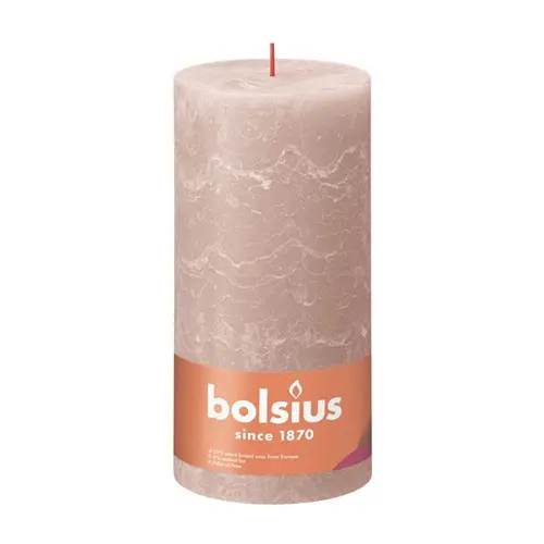 Bolsius Stompkaars Rustiek Shine 200/100 Misty Pink (per stuk)