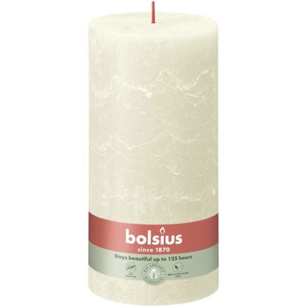 Bolsius Stompkaars Rustiek Shine 200/100 Soft Pearl (per stuk)