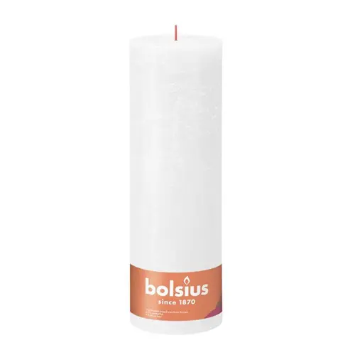 Bolsius Stompkaars Rustiek Shine 300/100 Cloudy White (per stuk)