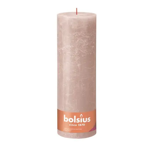 Bolsius Stompkaars Rustiek Shine 300/100 Misty Pink (per stuk)