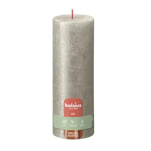 Bolsius Stompkaars Rustiek Shimmer 190/68 Champagne (per stuk)