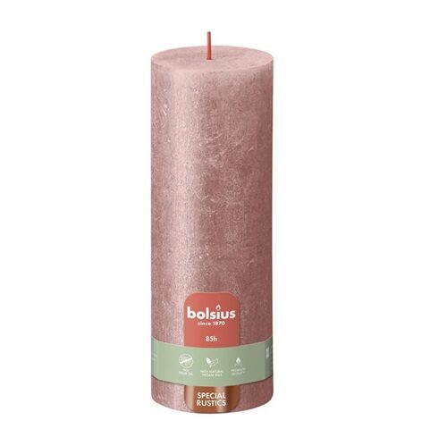 Bolsius Stompkaars Rustiek Shimmer 190/68 Pink (per stuk)