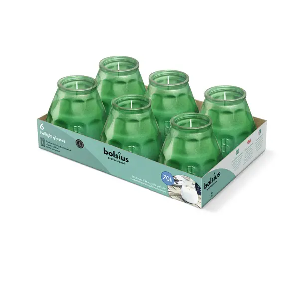 Bolsius Twilight Metallic Groen (6 stuks)