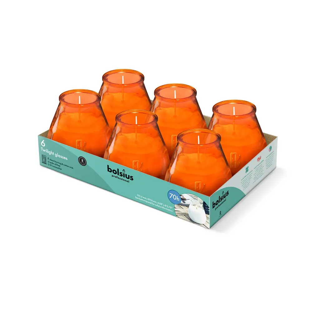 Bolsius Twilight Oranje (6 stuks)