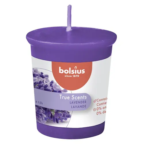 Bolsius Votive 15 uur Navullingen Lavendel (24 stuks)