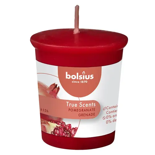 Bolsius Votive 15 uur Navullingen Pomegranate (24 stuks)