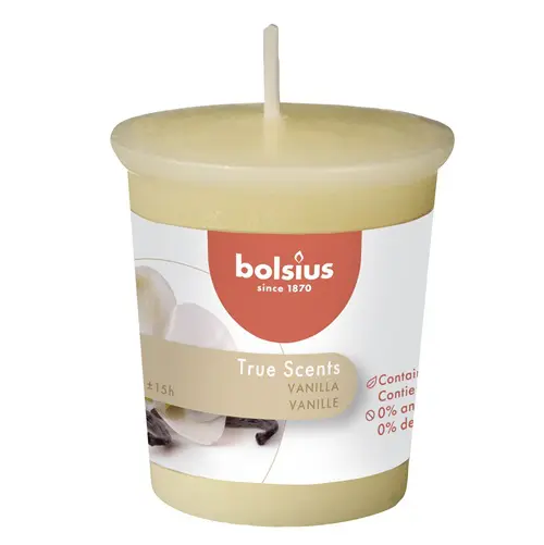 Bolsius Votive 15 uur Navullingen Vanilla (24 stuks)