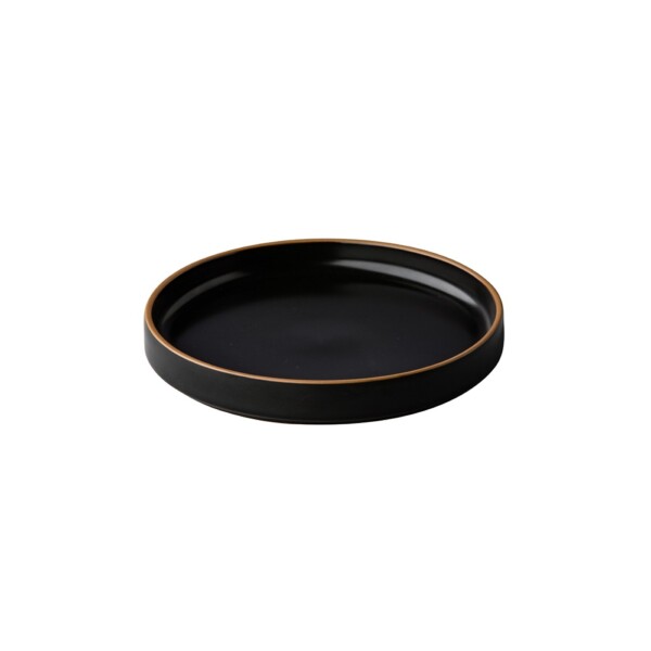 Bord Japan Zwart <br /> (Stapelbaar) <br /> Q Authentic Ø 15 x 2.3 cm