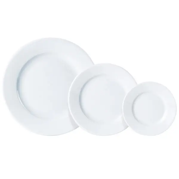 Porcelite Bord Met Brede Rand Ø 23 cm