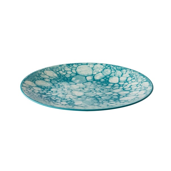 Bord Turquoise Bubbles <br /> Q Authentic <br /> Ø 27.5 cm