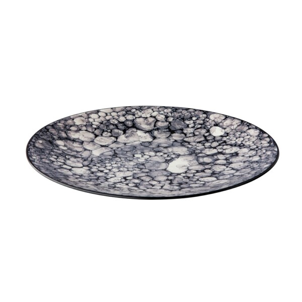 Bord Zwart Bubbles <br /> Q Authentic <br /> Ø 27.5 cm