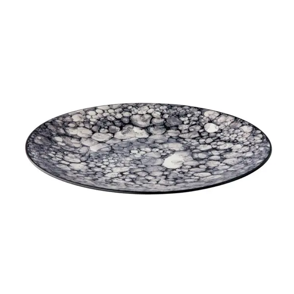 Bord Zwart Bubbles <br /> Q Authentic <br /> Ø 27.5 cm