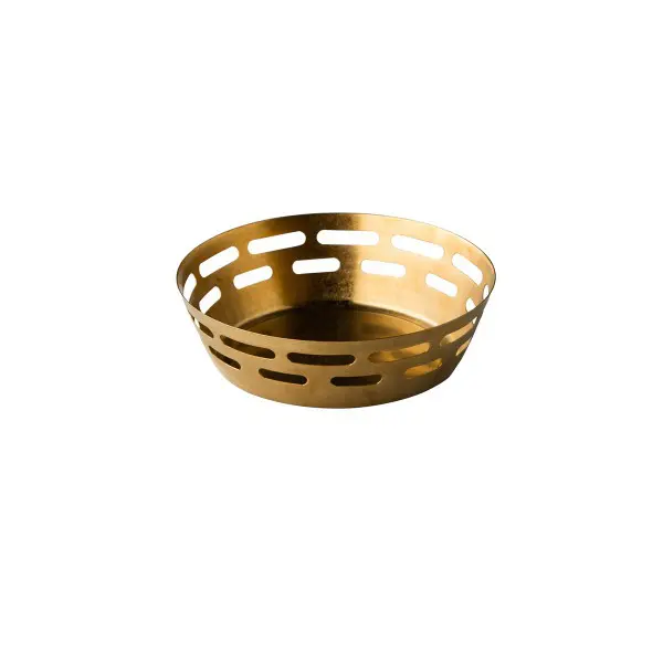 Broodmand Vintage <br /> Goud  Ø 17 x 5 cm