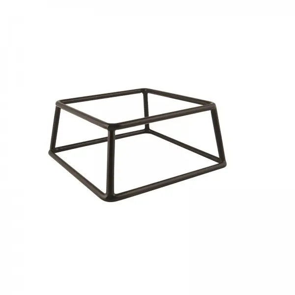 Zwarte Buffetverhoger Klein Vierkant  Ø 18/18 x 8 cm