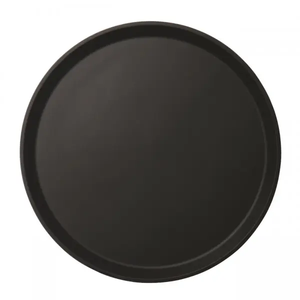 Dienblad Rond Antislip Zwart <br /> Ø 35.5 cm