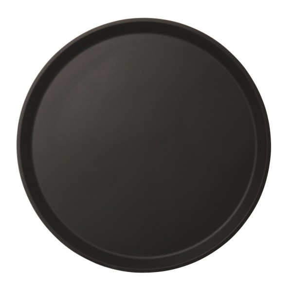 Dienblad Rond Antislip Zwart <br /> Ø 40.5 cm