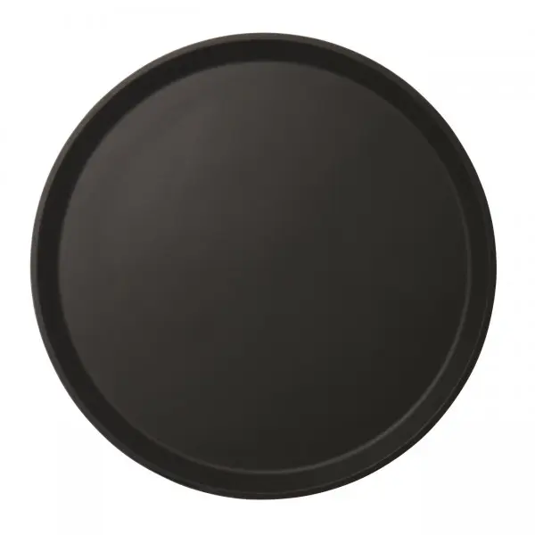 Dienblad Rond Antislip Zwart <br /> Ø 40.5 cm
