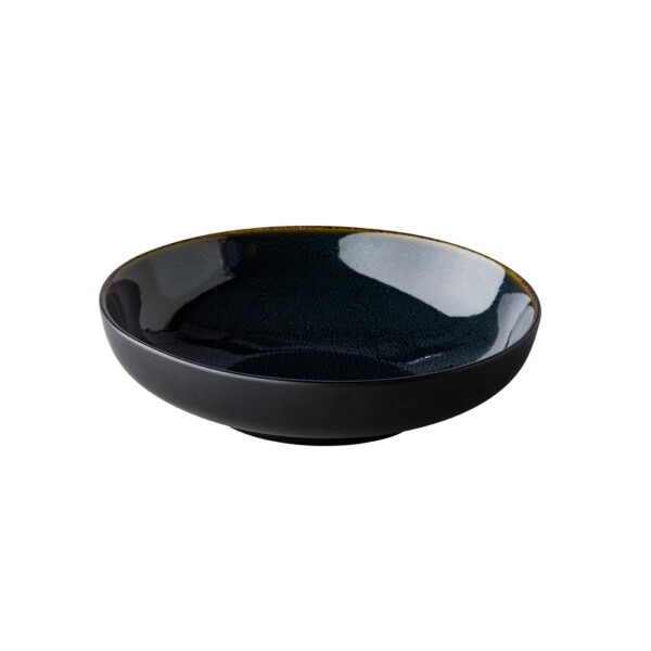 Diep Bord Blauw <br />Speckle Q Authentic <br /> Ø 22 x 6 cm