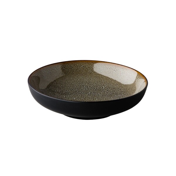 Diep Bord Bruin/Grijs <br />Speckle Q Authentic <br /> Ø 22 x 6 cm