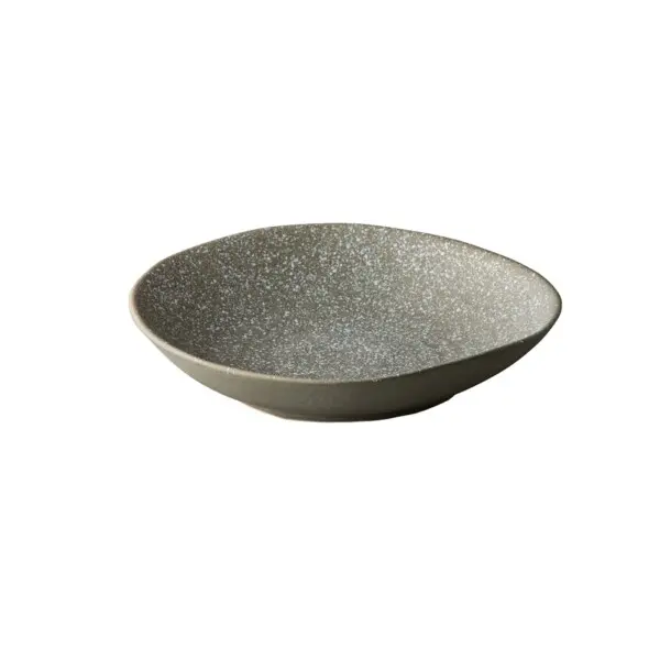 Diep Bord Grijs/Wit <br /> Chameleon Q Raw <br /> Ø 24 x 4 cm