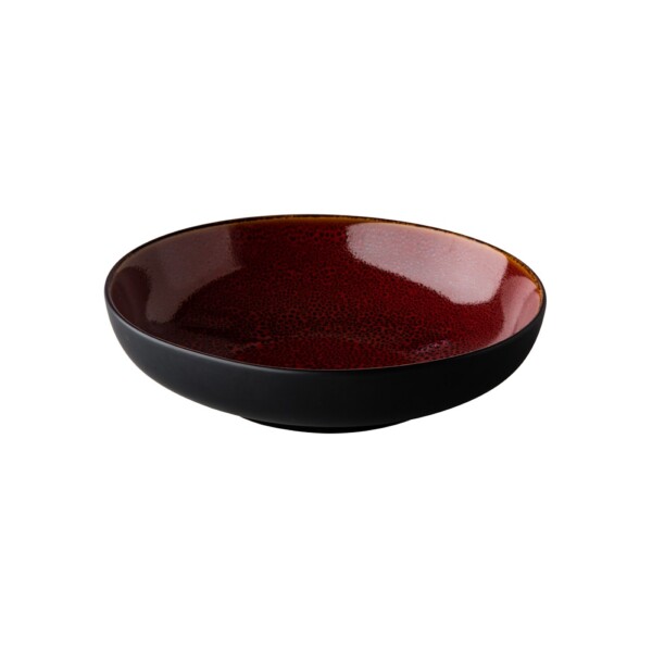 Diep Bord Rood Speckle Q Authentic  Ø 22 x 6 cm