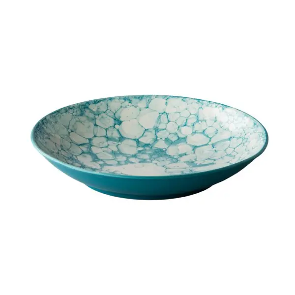 Diep Bord <br /> Turquoise Bubbles <br /> Q Authentic <br /> Ø 25.5  x 5 cm