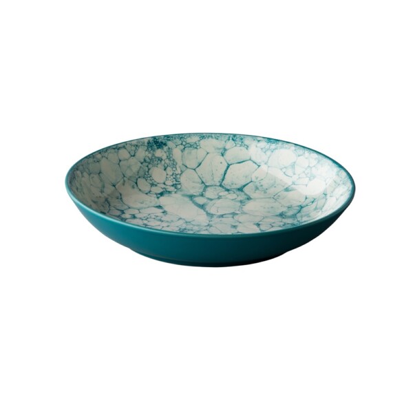 Diep Bord <br /> Turquoise Bubbles <br /> Q Authentic <br /> Ø 21  x 4 cm