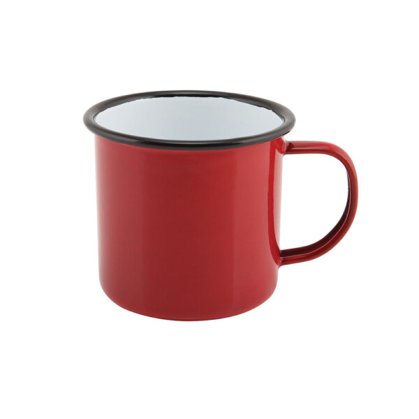 Emaille Mok Rood Ø 9 cm