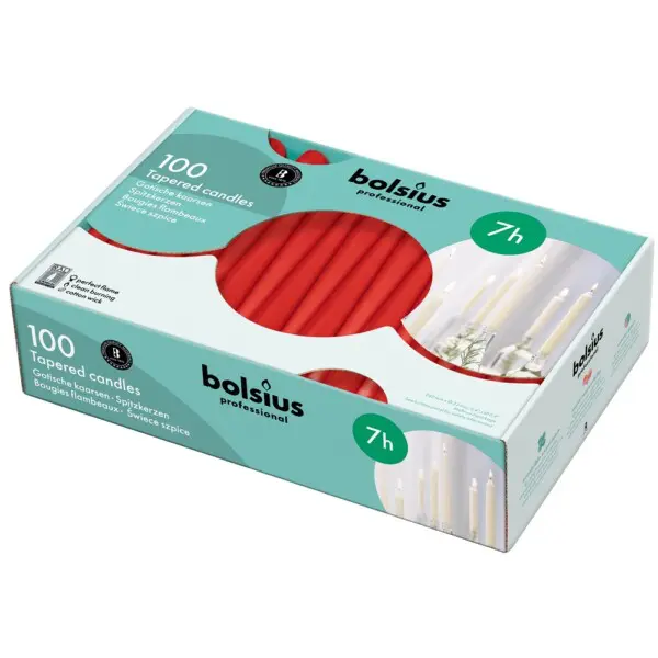 Bolsius Gotische Kaars Rood (100 stuks)