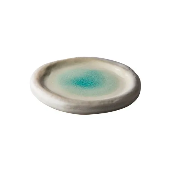 Blue Lagoon Hoog  Bord Q Raw  Ø 25 x 3 cm