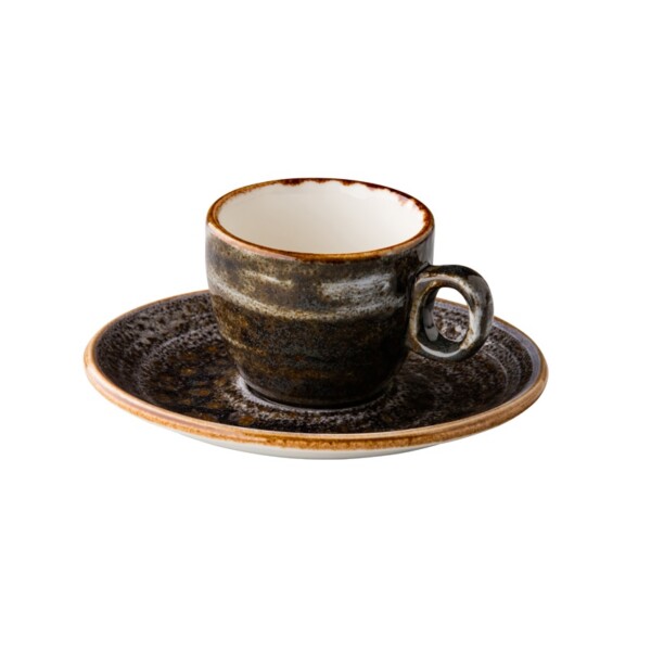 Espresso Kop & Schotel Jersey Bruin Ø 13 cm