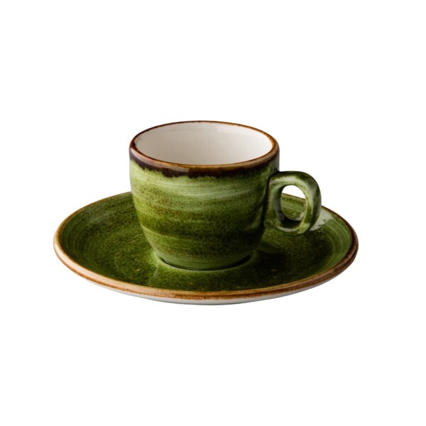 Espresso Kop & Schotel Jersey Groen Ø 13 cm