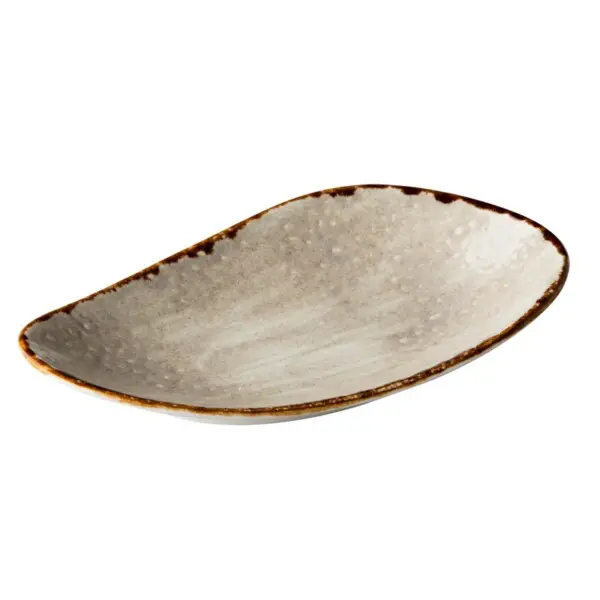 Triangle Lang Bord Jersey Grijs  21 x 12 cm