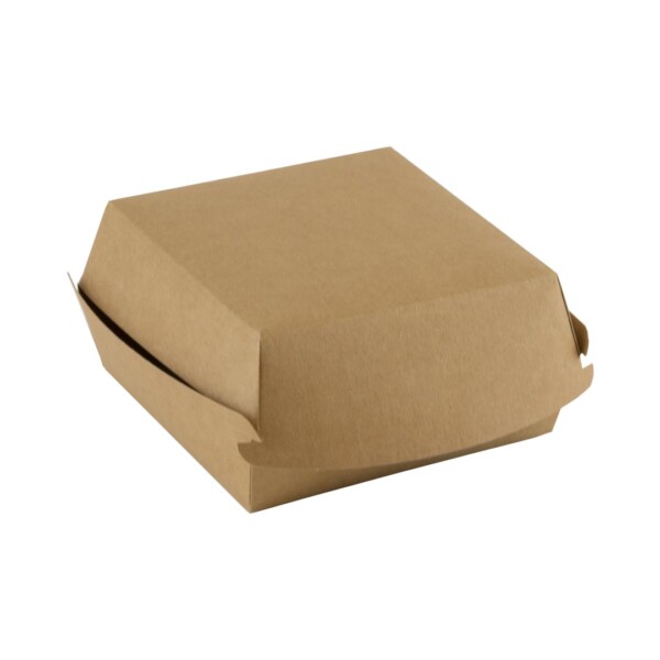 FSC® Kraft <br /> Hamburgerbox <br /> 11.6 x 12 x 7 cm <br /> (100 stuks)
