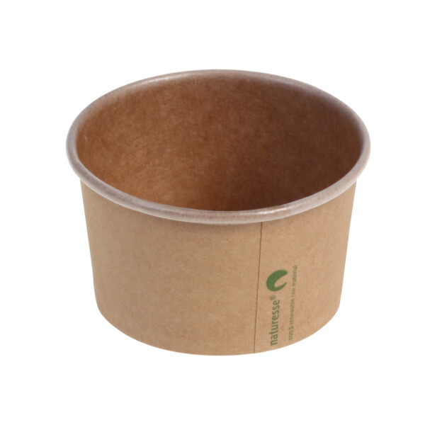 Kraft/PLA <br /> foodcontainer <br /> 150 ml Ø 8.5 x 5.1 cm <br /> (50 stuks)